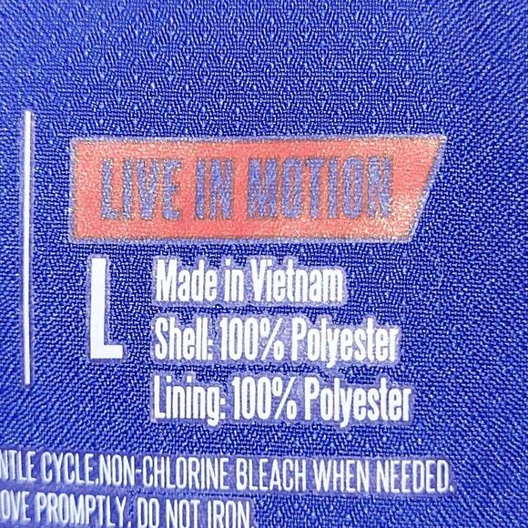 Fila Sport Live in Motion Woman's Large Blue Black Hoodie Windbreaker Full Zip - Picture 12 of 12